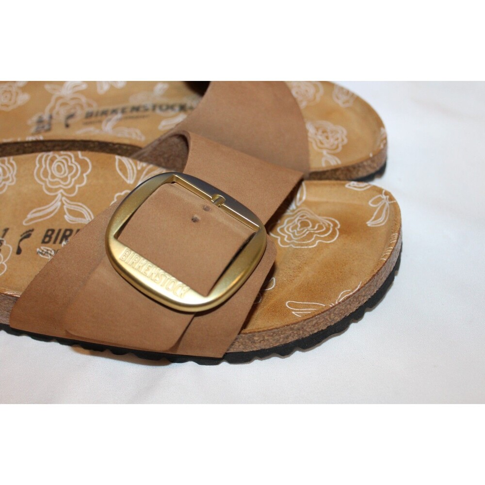 Birkenstock Women's Madrid Big Buckle Suede Sandals Mink NWOB EU 39 NARROW - Picture 5 of 10
